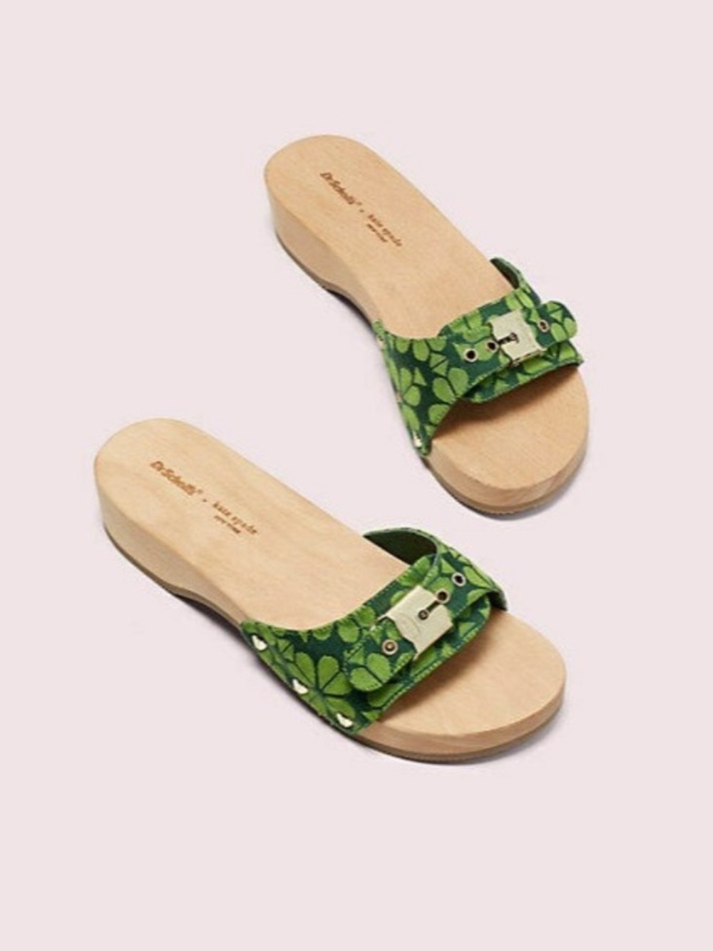 Dr Scholls x Kate Spade NY Green Floral Sandals size 7.5 women’s designer shoes